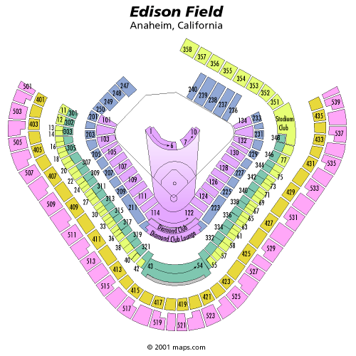 Edison Field seating chart