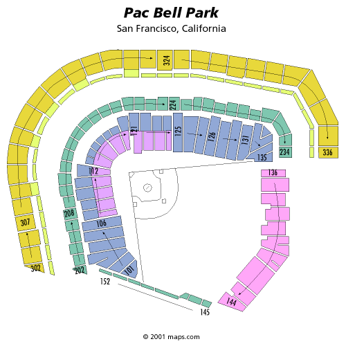 PacBell Park seating chart