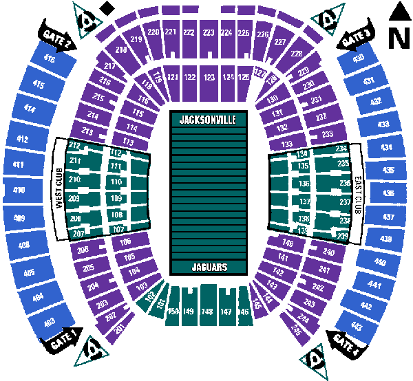 ALLTell Stadium seating Chart