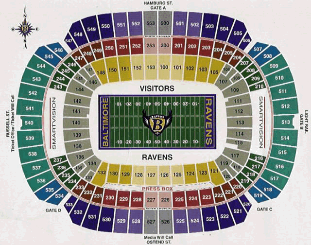 PSINet Stadium seating Chart