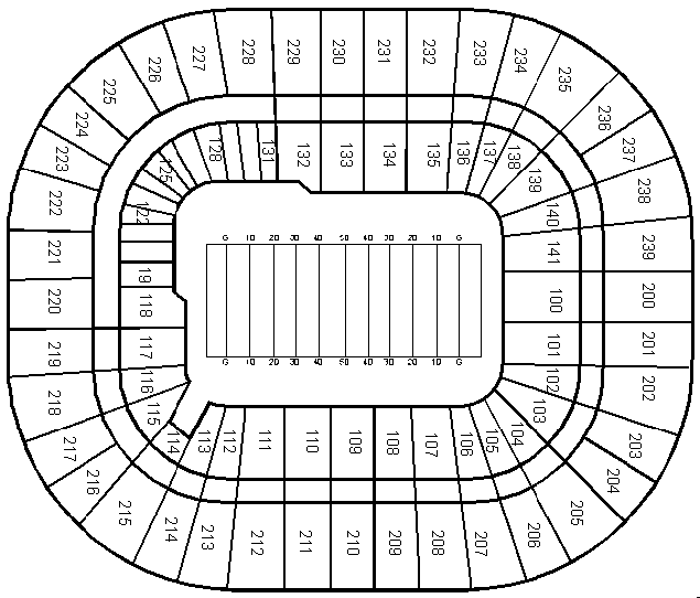 H. H. H. Metrodome seating Chart