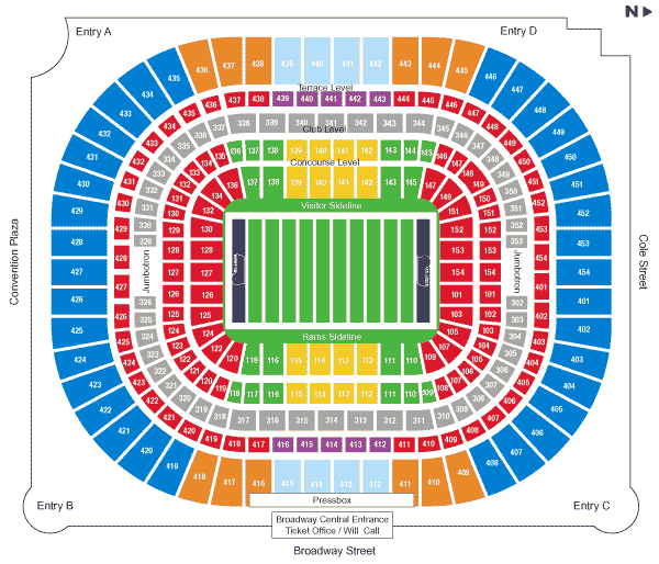 Edward Jones Dome seating Chart