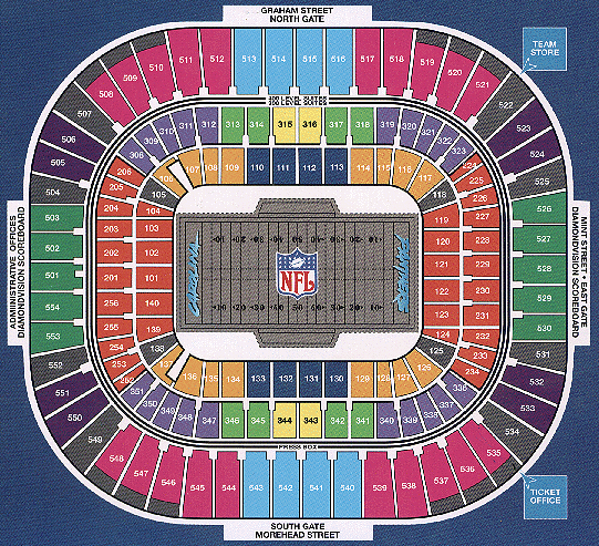 Ericsson Stadium seating Chart