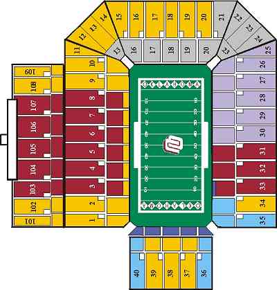 Memorial Stadium seating chart