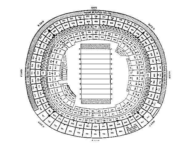 Veterans Stadium seating Chart