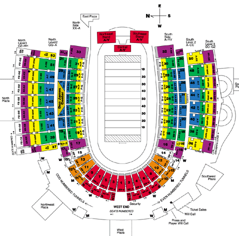 Husky Stadium seating Chart